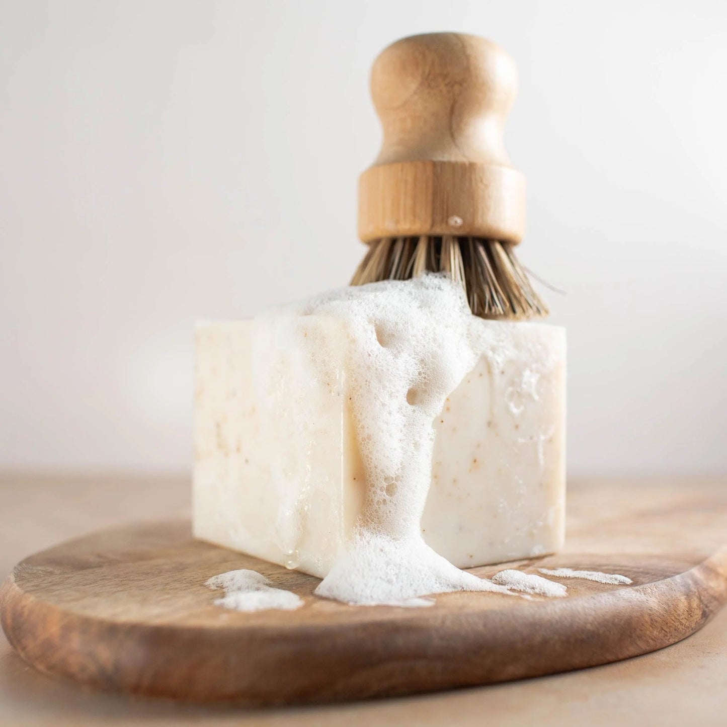 soap block and brush by Holistic Goat Milk Soap